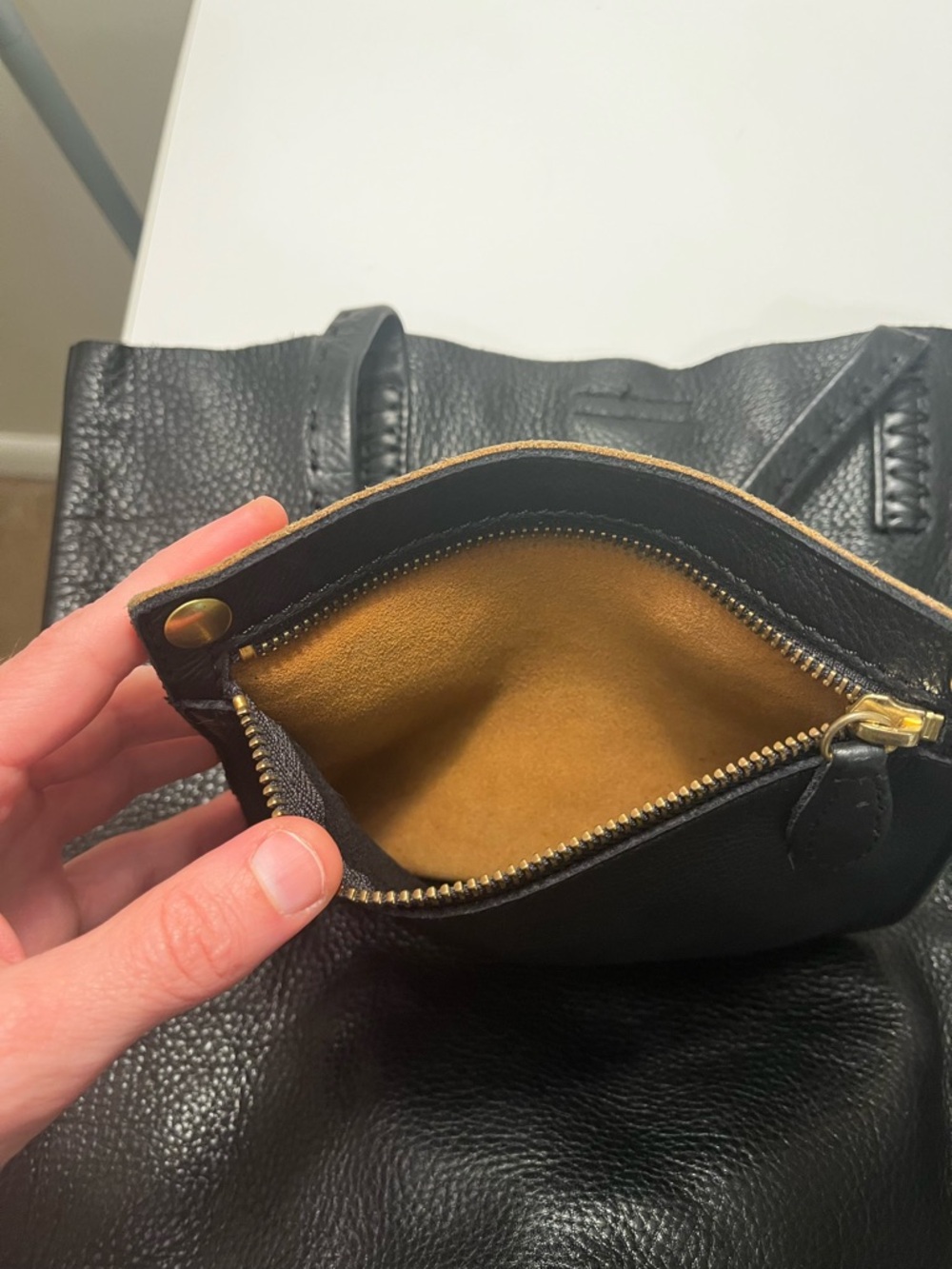 Frye Black Pebbled Leather Tote - Picture 9 of 11